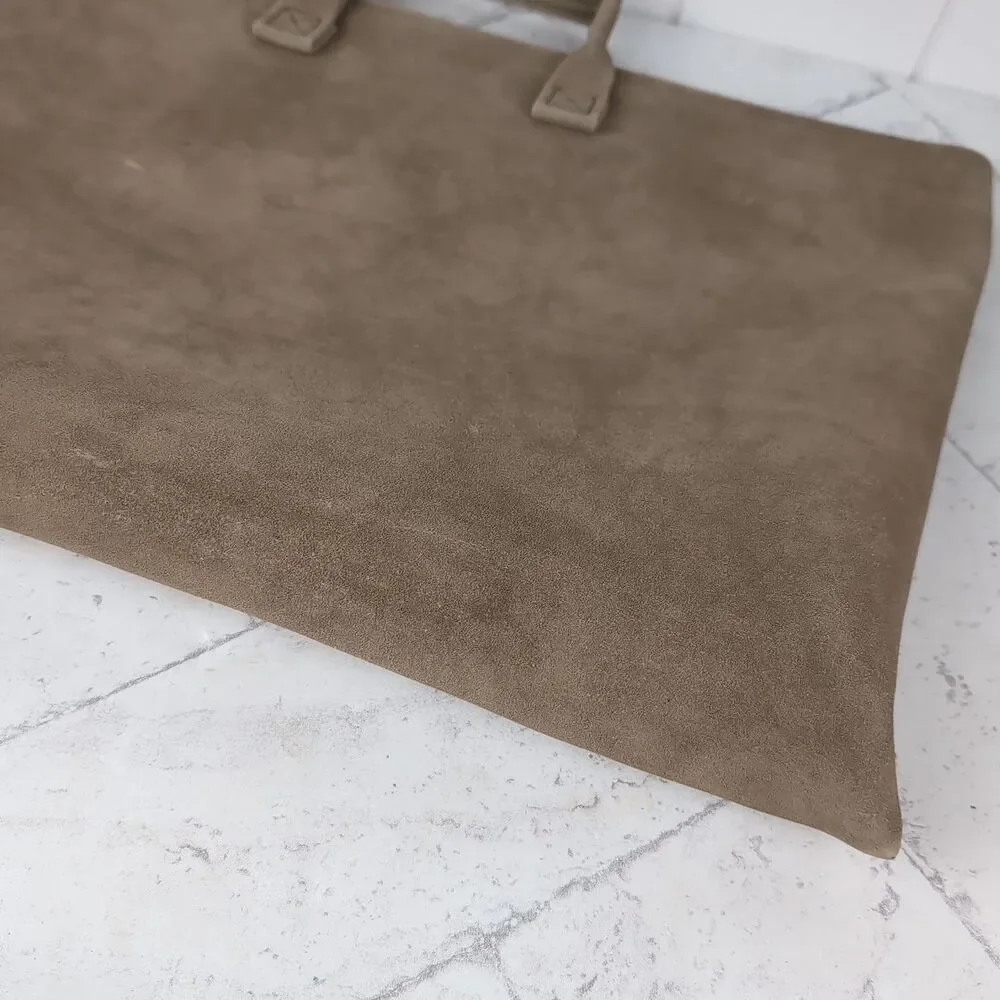 Vintage Hazel Mojave Suede Portfolio Document Briefcase Messenger Bag Tan